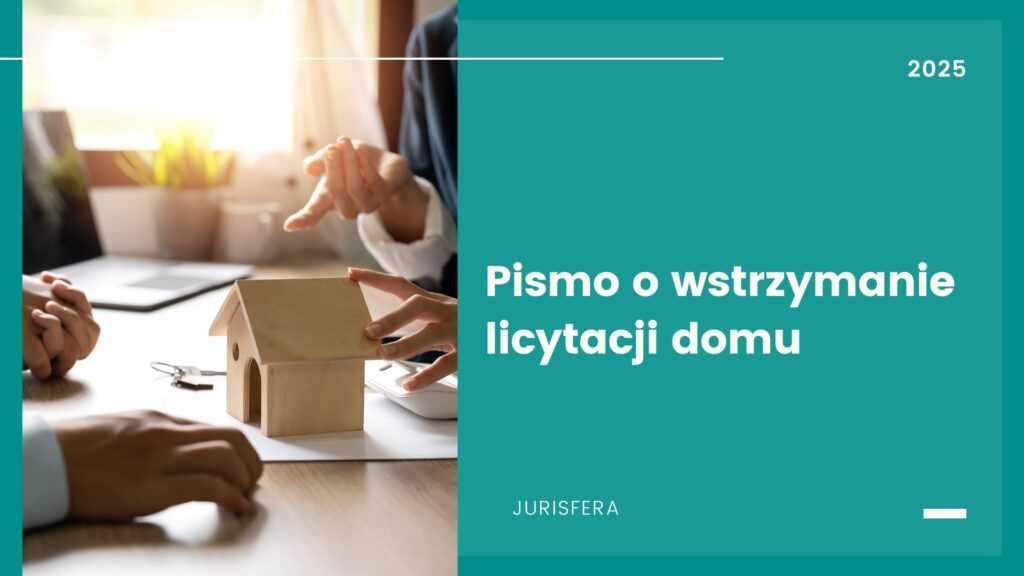 Pismo o wstrzymanie licytacji domu