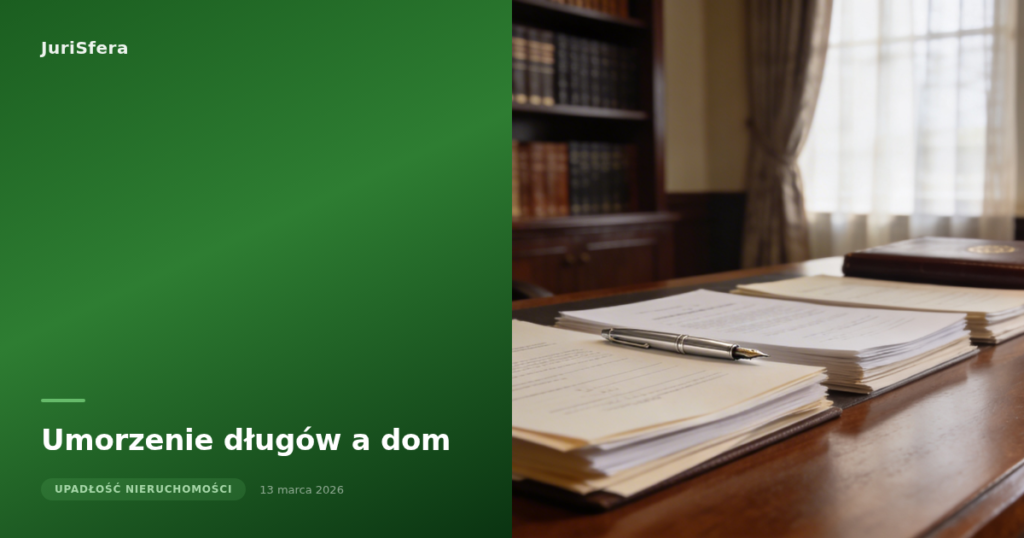 Umorzenie długów a połowa domu — co musisz wiedzieć